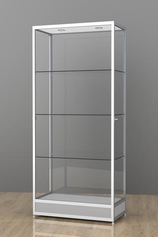 Medium freestanding display case with slim frame