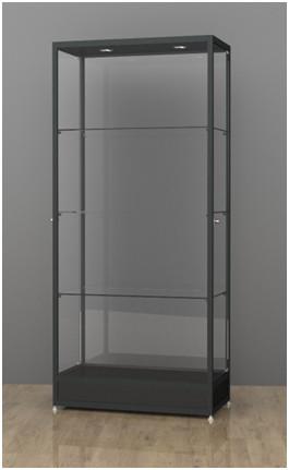 Medium freestanding display case with slim frame